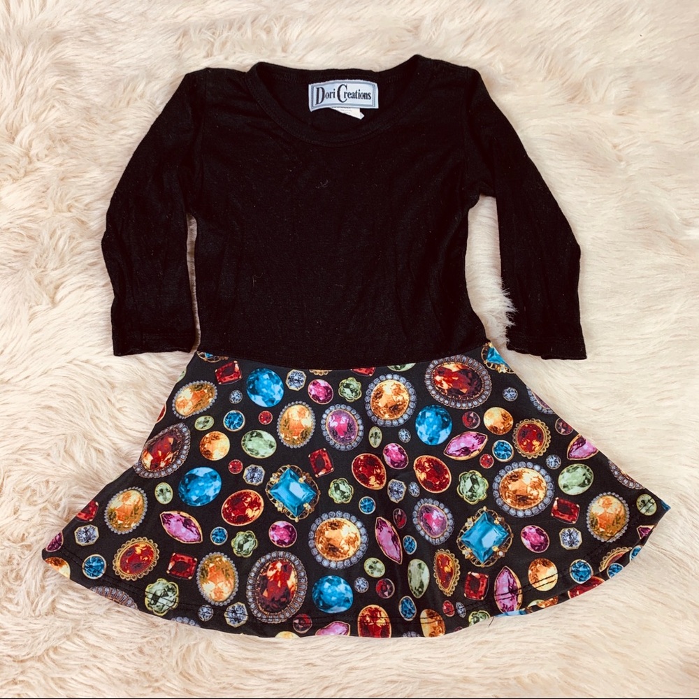 HP ⭐️Dori Creations Black Jewel Long Sleeve Dress